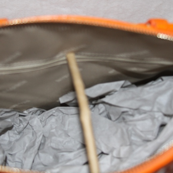 NWT BRAHMIN Duxbury Satchel Leather Purse Handbag Mango Orange - Picture 5 of 6